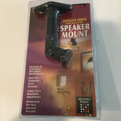 Pair Of Vantage Point SATS-B Universal Satellite Speaker Mount - Black - Image 1 of 2
