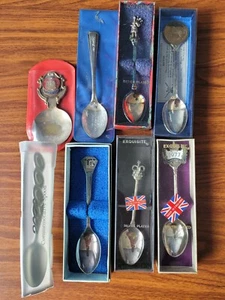20 x Vintage Collection Job Lot some Silver Plated Collectors Teaspoons Spoons - Foto 1 di 10