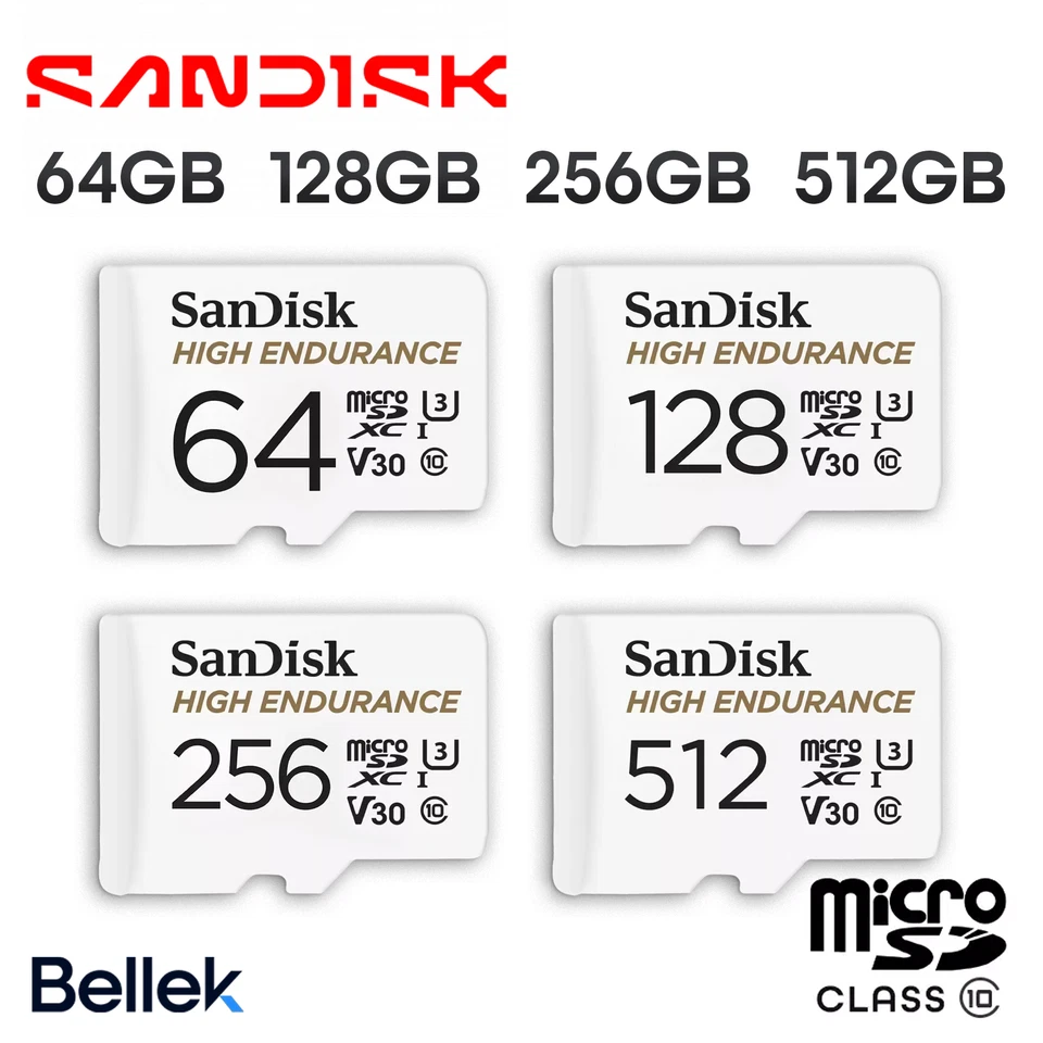 SanDisk Micro SD Card High Endurance 64GB 128GB 256GB 512GB Class 10 Memory Card - Image 1 of 1