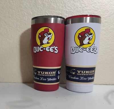 Buc-ee's 20oz Freedom Tumbler Yukon Outfitters Red and White (Set of 2)