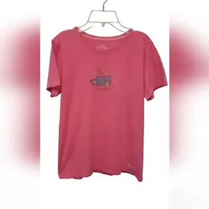 Camiseta Life is Good Rosa Niñas Noche Manga Corta Algodón Talla Mediana - Imagen 1 de 11