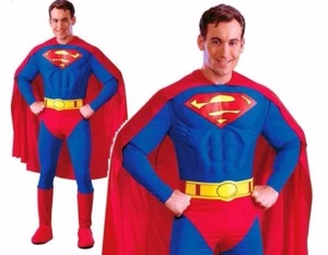 Oficial Adulto DELUXE MUSCLE CHEST SUPERMAN Hombre Elegante Vestido Disfraz Libro Semana - Imagen 1 de 2