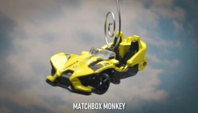 Yellow Polaris Slingshot 3 Wheel Motorcycle Motor Bike Christmas Ornament Adorno - Image 1 of 4