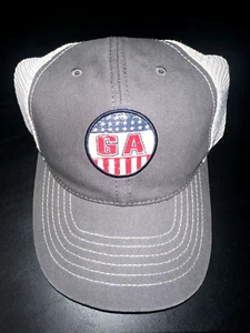 ¡¡NUEVO!! Sombrero de camionero Georgia GA bandera americana malla suave espalda fresca Snapback - Imagen 1 de 3