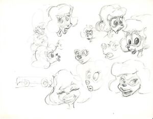 DUCKTALES Walt Disney Production Animation Drawing frm Animators Estate 87-90 24