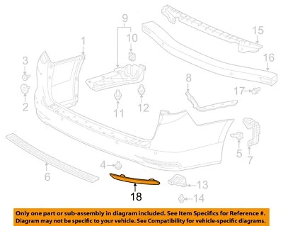 HONDA 原始设备制造商 18-24 Odyssey 后保险杠组件-反射器 33555THRA01 — 第 1/2 张图片