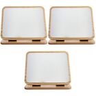 3 Pieces Vanity Mirror for Desk Tabletop Cosmetic Wooden Can Move