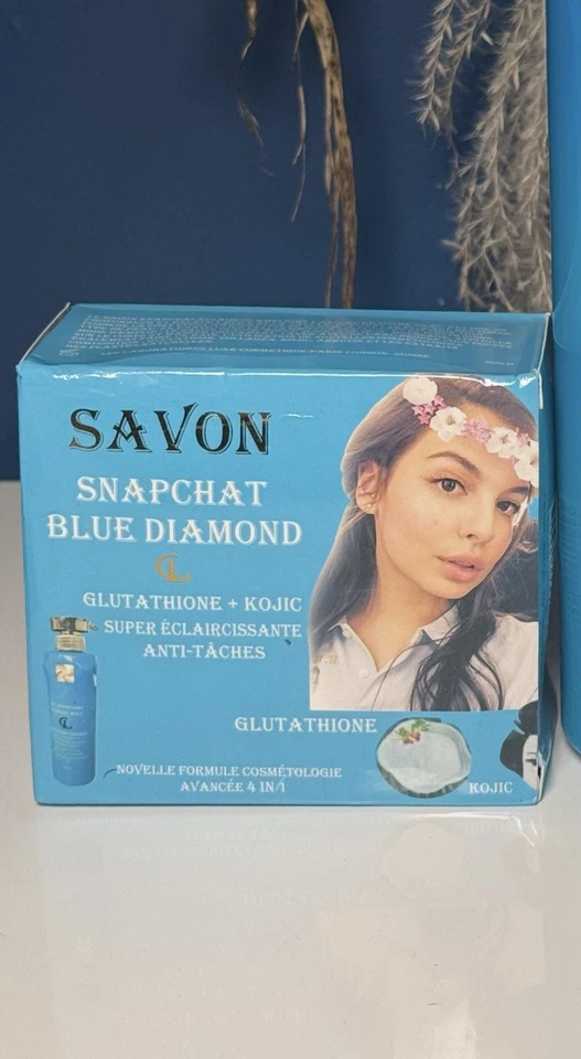 SNAPCHAT SOAP DIAMOND BLUE GLUTATHIONE & KOJIC 200g
