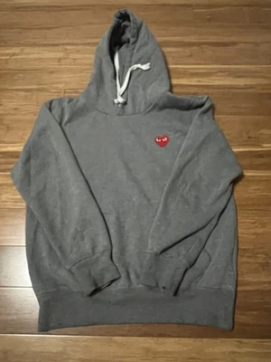PLAY Comme des Garcons Womens Size L Heart Hoodie Pull Over Sweatshirt - Image 1 of 4