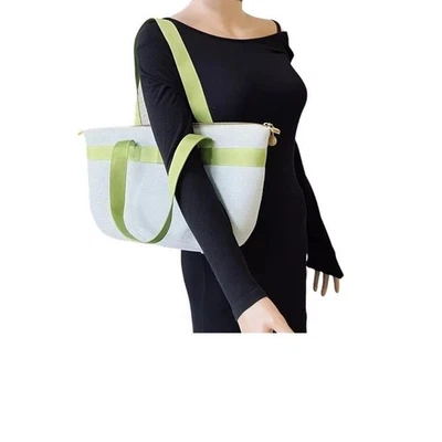 Bolso de Mano ERIC JAVITS Polvo Azul Verde Lima PRIMAVERA VERANO ARCO PASTEL  Foto 1 de 4