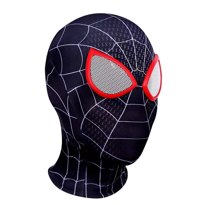 Spider-Man Miles Morales Elastic Mask Cosplay Party Halloween Full Head Props - Image 1 of 4