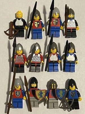 Lego Vintage Castle Minifigure Lot + Shields Swords Helmets Accessories #1 - Image 1 of 4