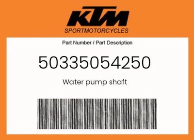 KTM Genuine Water Pump Shaft - 50335054250 - Image 1 of 4