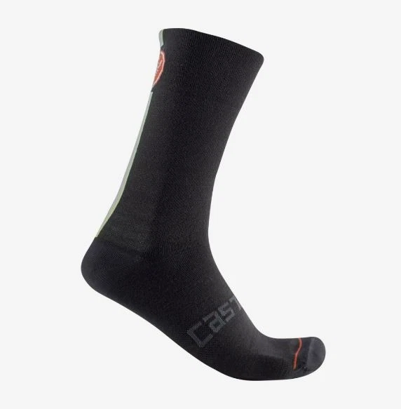 CALCETINES DE CICLISMO CASTELLI RACING RAYAS 18 - LANA MERINO, PUÑO 18CM, 4 COLORES Foto 1 de 4