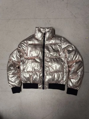 Champion Puffer Jacket Metallic Gold Pink Iridescent Tech Fill Size Large - Image 1 of 4