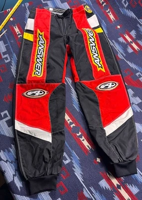 Vintage Answer Racing MX Motocross Team 2 Pants Size 32 Waterproof Race - Image 1 of 4