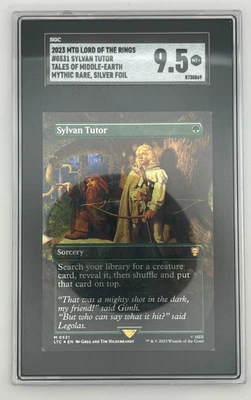 MTG Sylvan Tutor Borderless Foil  Lord of the Rings Magic Graded SGC 9.5 LOTR - Image 1 of 4