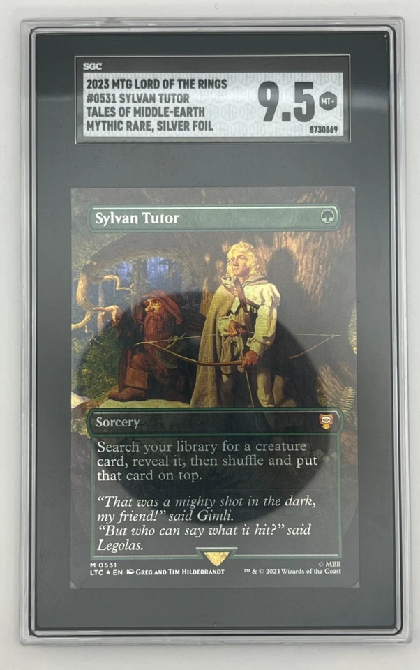 MTG Sylvan Tutor Borderless Foil  Lord of the Rings Magic Graded SGC 9.5 LOTR - Image 1 of 4