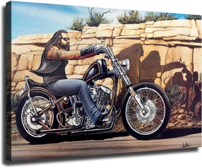 Póster de arte de pared para motocicleta David Mann 24x36 sin marco Foto 1 de 3