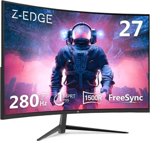Monitor da gioco curvo 27 pollici 280 Hz (DP) 240 Hz (HDMI) 1 ms MPRT Full HD 1080P 16: - Foto 1 di 7