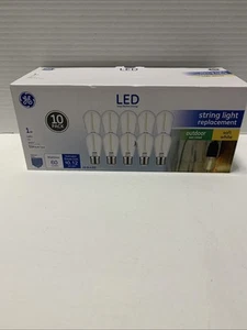 New GE LED STRING LIGHT REPLACEMENT 1W SOFT WHITE CLEAR S14 LIGHT BULBS 10 PACK - Picture 1 of 3