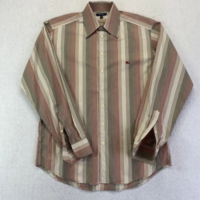 Camisa Burberry Para Hombre Mediana 15.5 Rayas Abotonada Londres Hecha en Reino Unido Clásica Foto 1 de 4