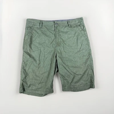 prAna Furrow Shorts Mens 38x11 Cargo Green Hemp Hiking Lightweight Outdoors - Image 1 of 4