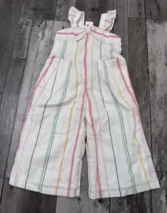 Janie & Jack Striped Bow Jumpsuit New Girls Summer 2T NWT - Picture 1 of 7