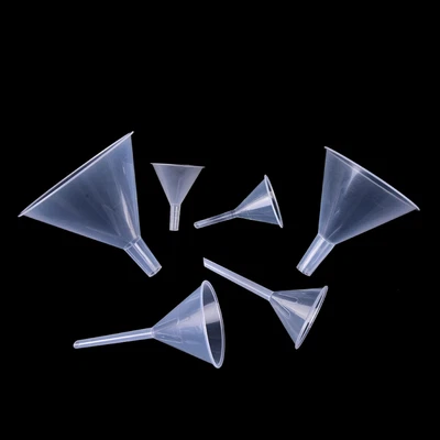 Funil de filtro transparente de laboratório plástico para enchimento de óleo essencial líquido de perfume - Imagem 1 de 4