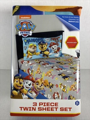 Juego de 3 sábanas dobles Paw Patrol "Gangs All Here", Skye Chase Marshall Rumble Foto 1 de 4