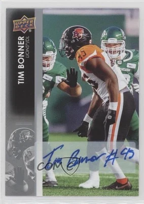 2022 Upper Deck CFL Auto Tim Bonner #41 Auto - Image 1 of 2