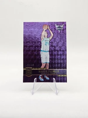 Mason Plumlee 2021-22 Panini Donruss Elite púrpura SP/49 #29 Hornets Foto 1 de 2