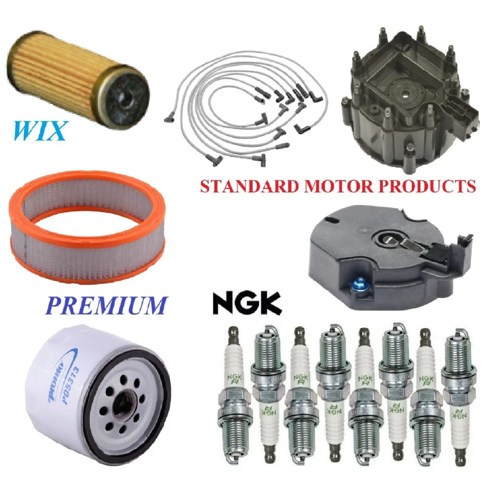 Kit de ajuste filtros tampa velas de ignição fio para CHEVY MONTE CARLO V8 4.4L 1981-1982 - Imagem 1 de 1