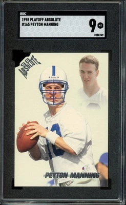 1998 Playoff Absolute PEYTON MANNING #165 RC Rookie Retail Die-Cut SGC 9 Colts - Image 1 of 2