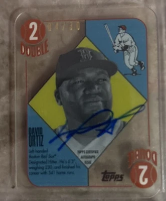 2020 Topps Clearly Authentic David Ortiz Auto 04/30 51A-DO Boston Red Sox - Image 1 of 2