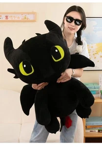How To Train Your Dragon Figures Toothless Kids Stuffed Plush Soft Toy Doll Gift - Picture 1 of 7