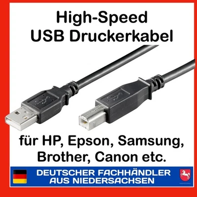 Highspeed Druckerkabel USB Typ A - B Datenkabel Scannerkabel 25cm 1m 3m 5m Meter - Bild 1 von 4