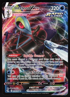 Inteleon VMAX 079/264 Pokemon SWSH08: Fusion Strike Ultra Rare NM - Image 1 of 2