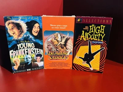 Mel Brooks VHS Comedy Lot - Young Frankenstein, Blazing Saddles & High Anxiety - Image 1 of 2
