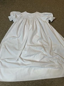 Sweet Angela by Rosalina, White Smocked Dress Balloon Sleeves Size 5y - Picture 1 of 9