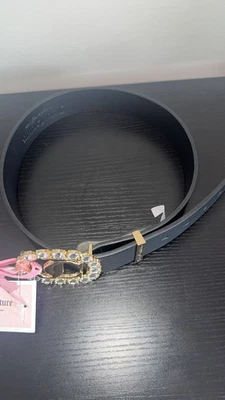 Cinturón negro Juicy Couture con hebilla Jewel Foto 1 de 4