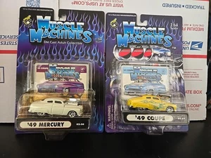 Twin Pack Muscle Machines 49 Mercury Coupe 02-36 And 02-65 Scale 1:64 - Picture 1 of 12
