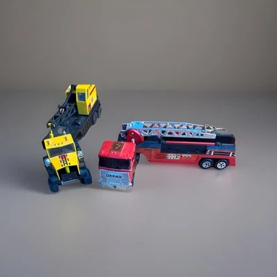 Camión de bomberos Buddy L 1989 Mack + grúa Remco 12"" de colección Foto 1 de 4