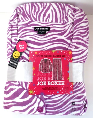 NEW - Joe Boxer Women 3X 2-Piece Flannel Pajama Sleep Set - Image 1 of 4