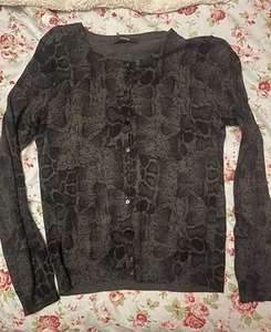 Grey Animal Print Cardigan George 12 - Picture 1 of 2