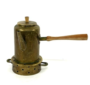 Vintage Karl Raichle 1 Liter Kettle w/ Warmer Stove Base Meersburg Hand Wrought - Picture 1 of 15