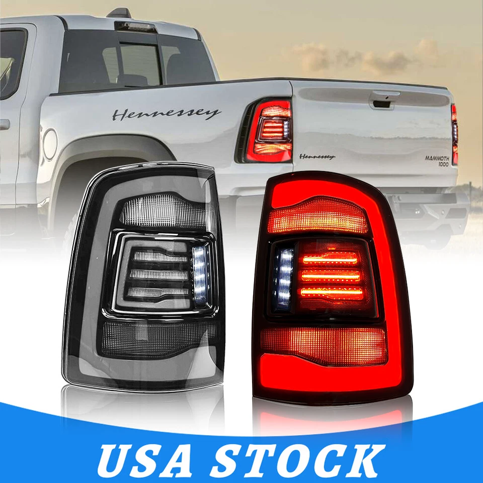 Lanternas traseiras de LED brancas claras para Dodge Ram 1500 2500 3500 2009-2018 lâmpadas traseiras - Imagem 1 de 4