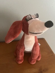 Disney Store Peluche Cane Dinah Plutos Fidanzata 7" Marrone Ciglia Lunghe RARO Htf - Foto 1 di 4