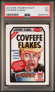 2017 Topps GPK Wacky Packages Trumpocracy #29 Covfefe Flakes PSA 7 Donald Trump - Picture 1 of 2