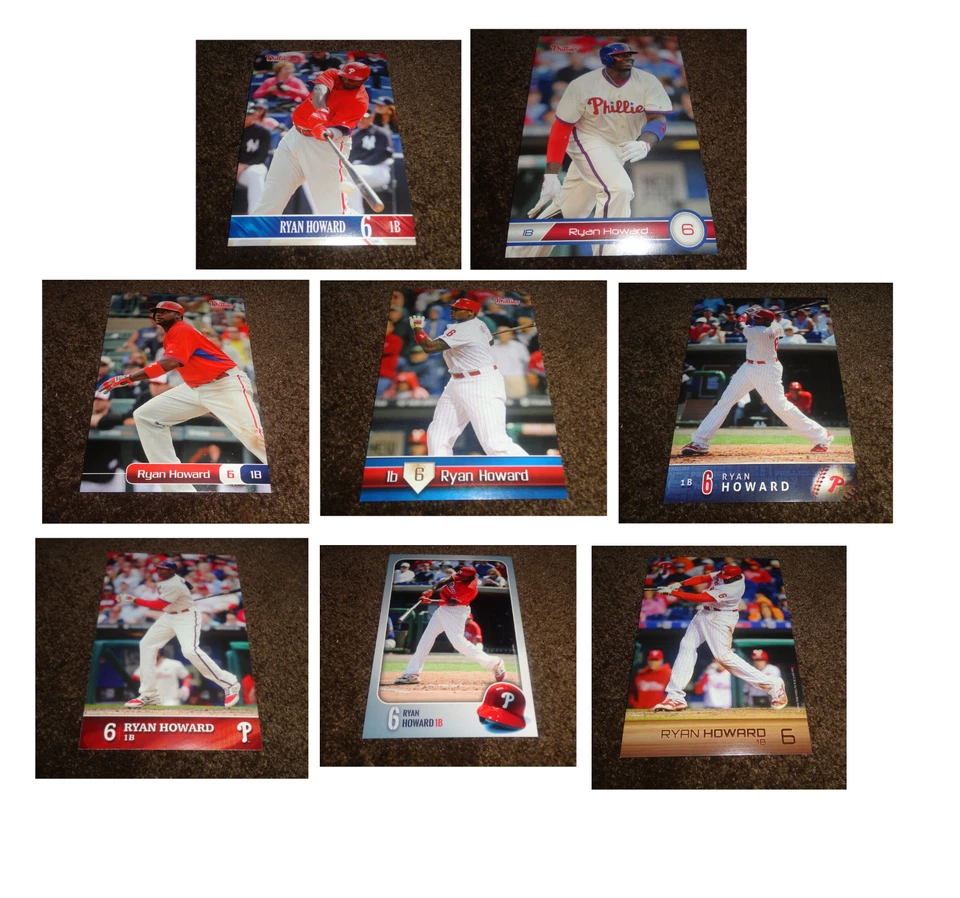 TARJETA FOTOGRÁFICA PHILLIES 2013-2014-2015-2016 Ryan Howard 4" X 6" SGA Foto 1 de 1